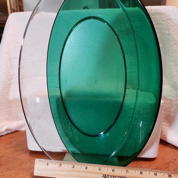 Vintage Tupperware Butterfly Platter Sheerly Elegant Green Acrylic 5375 - Picture 3 of 12